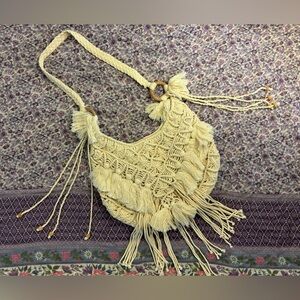 Spell Flora Macrame Bag Natural